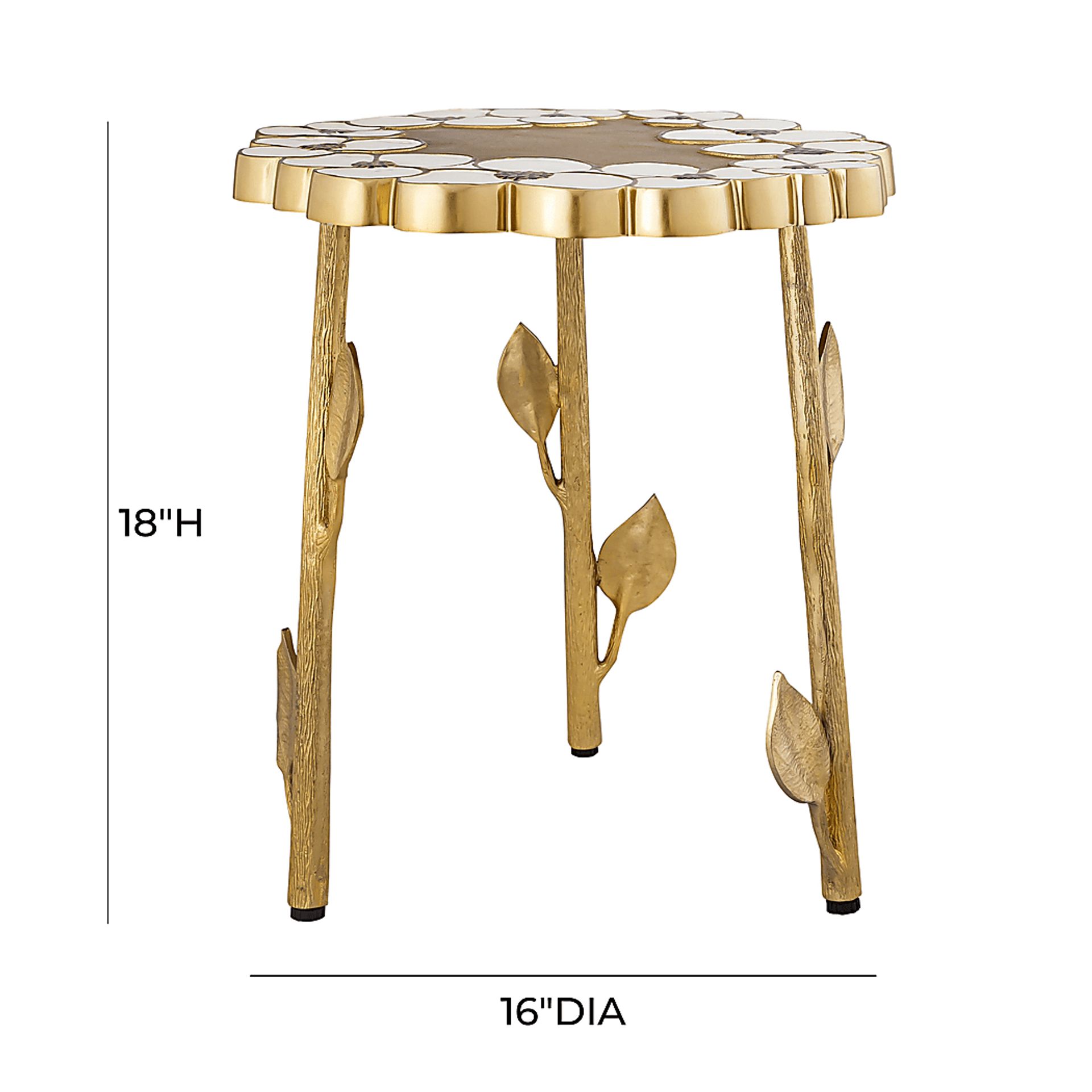 Flora Ann Brass Accent Table - Image 8