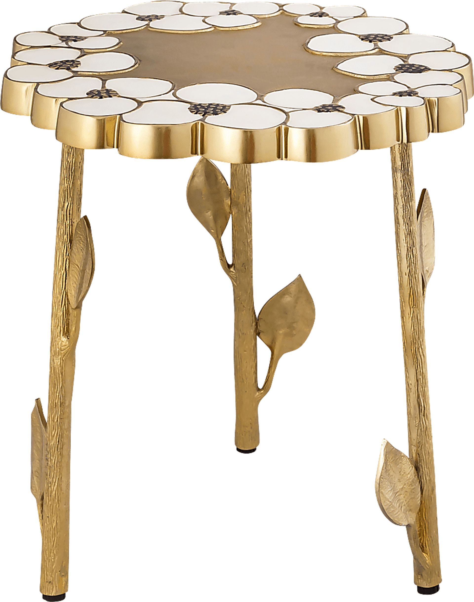 Flora Ann Brass Accent Table - Image 1