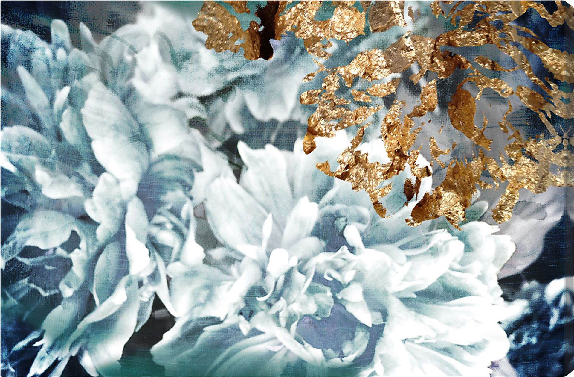 Floral Delight Blue Artwork - Image 1