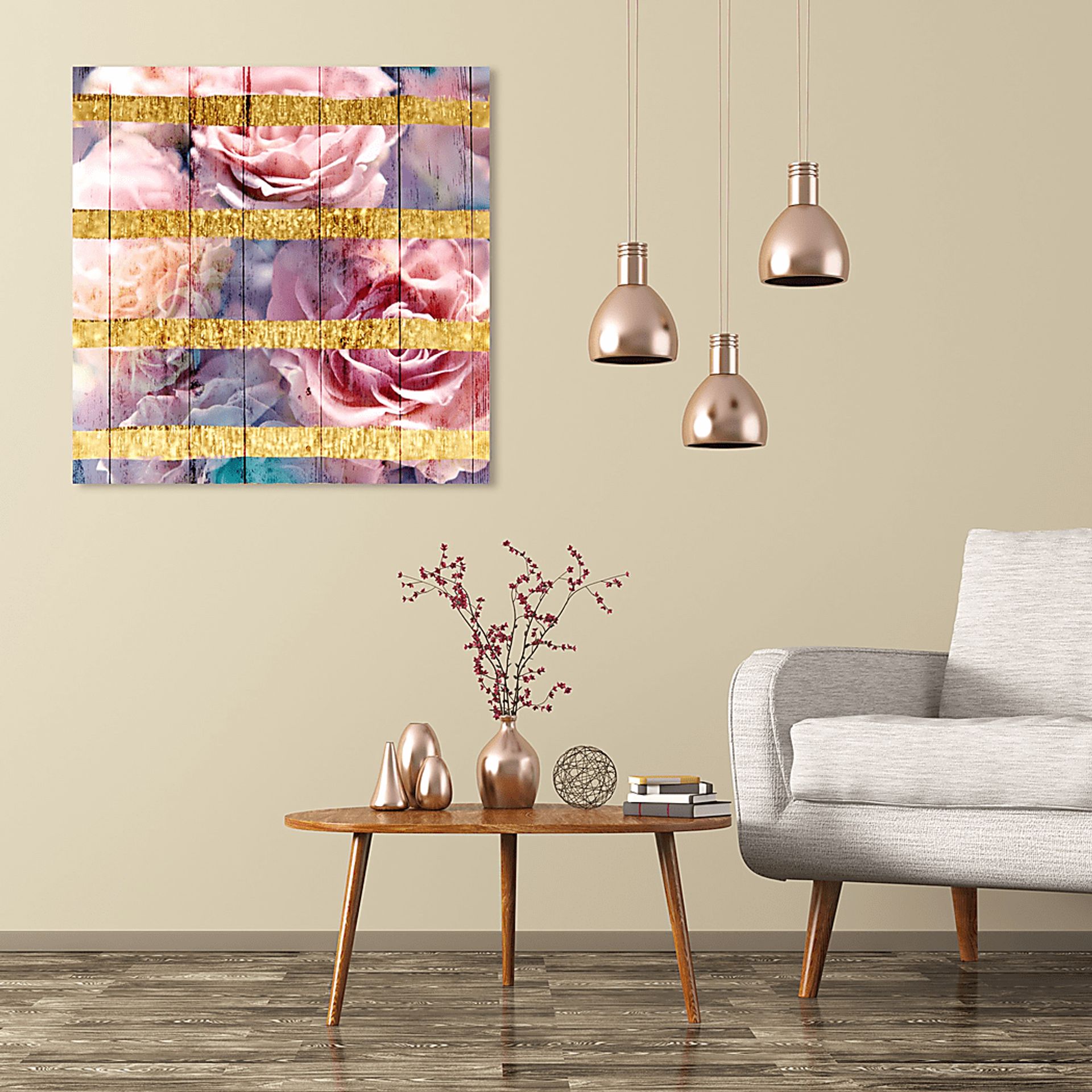 Floral Elegance Pink Artwork - Image 4