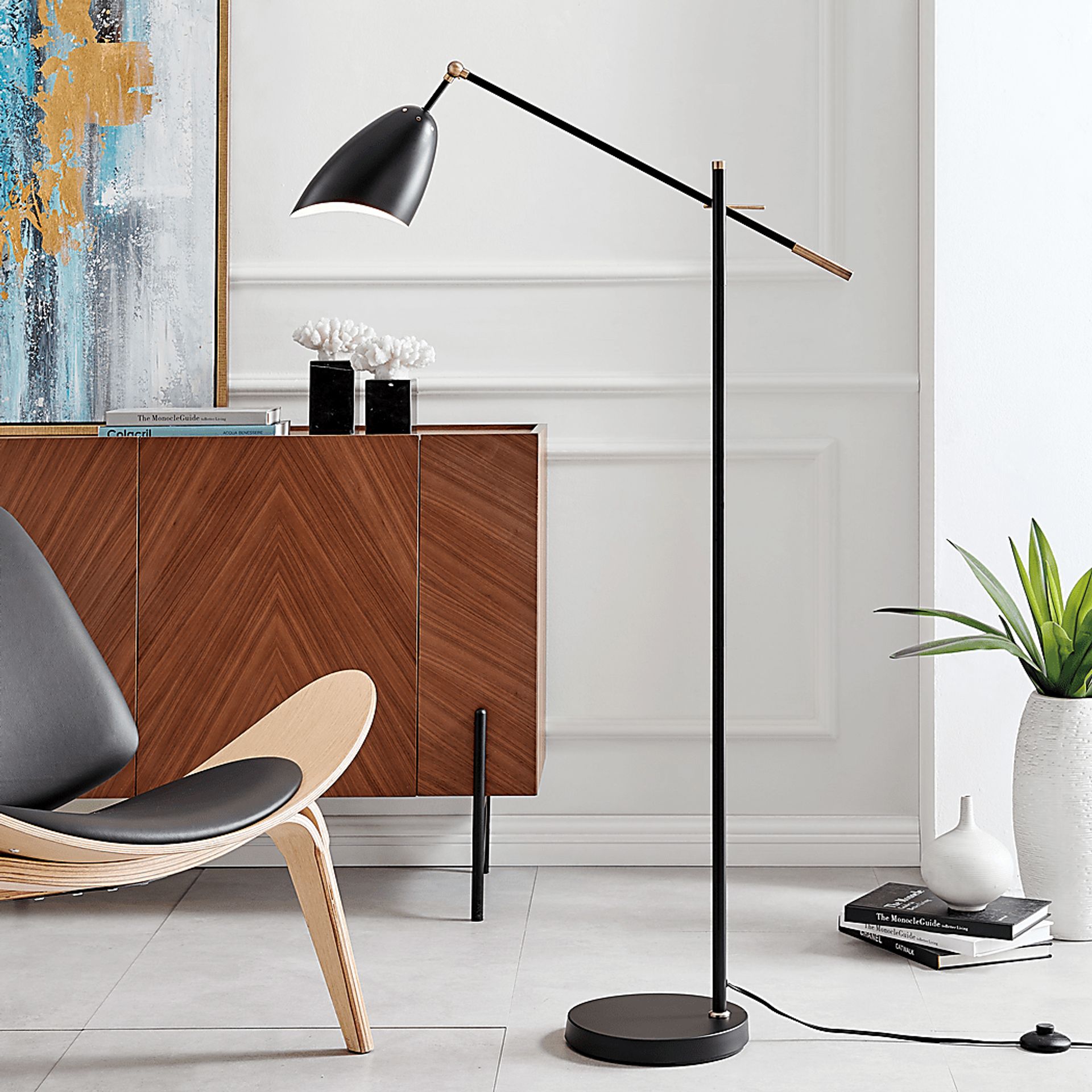 Florentine Court Black Floor Lamp - Image 3