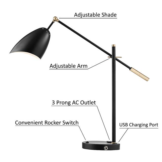 Florentine Court Black Table Lamp - Thumbnail - Image 8