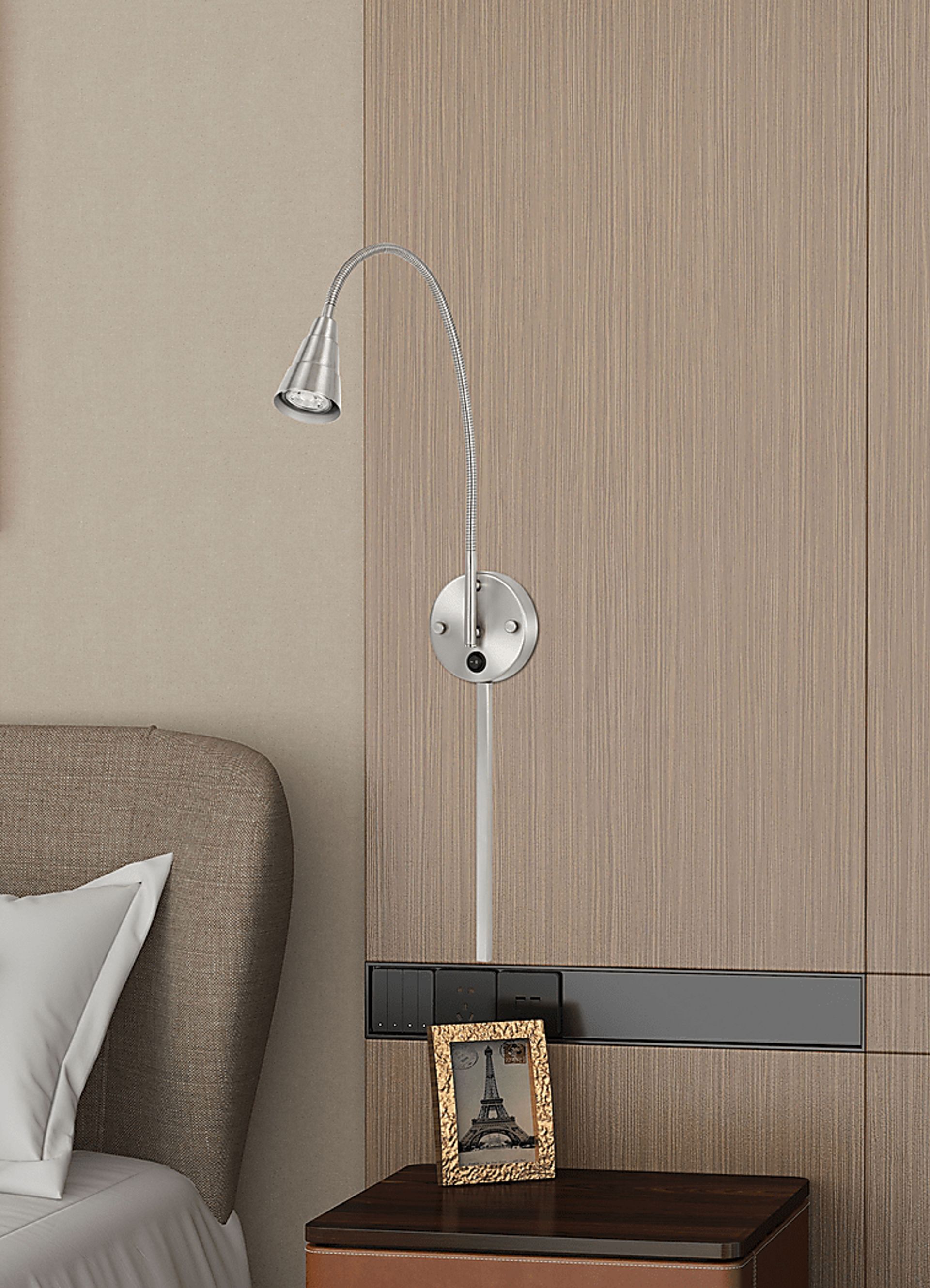 Florham Brushed Steel Sconce - Image 2