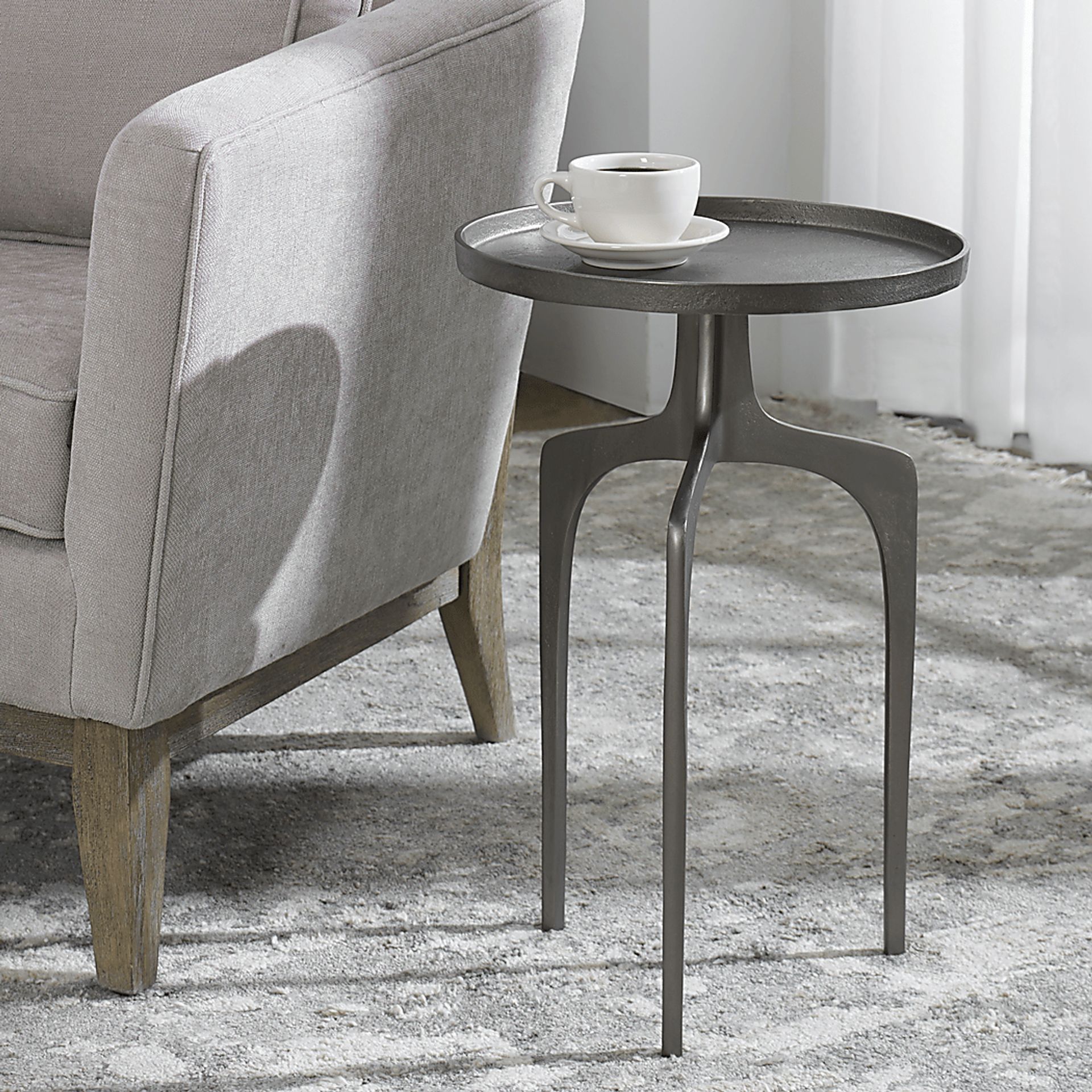 Florinan Nickel Accent Table - Image 3