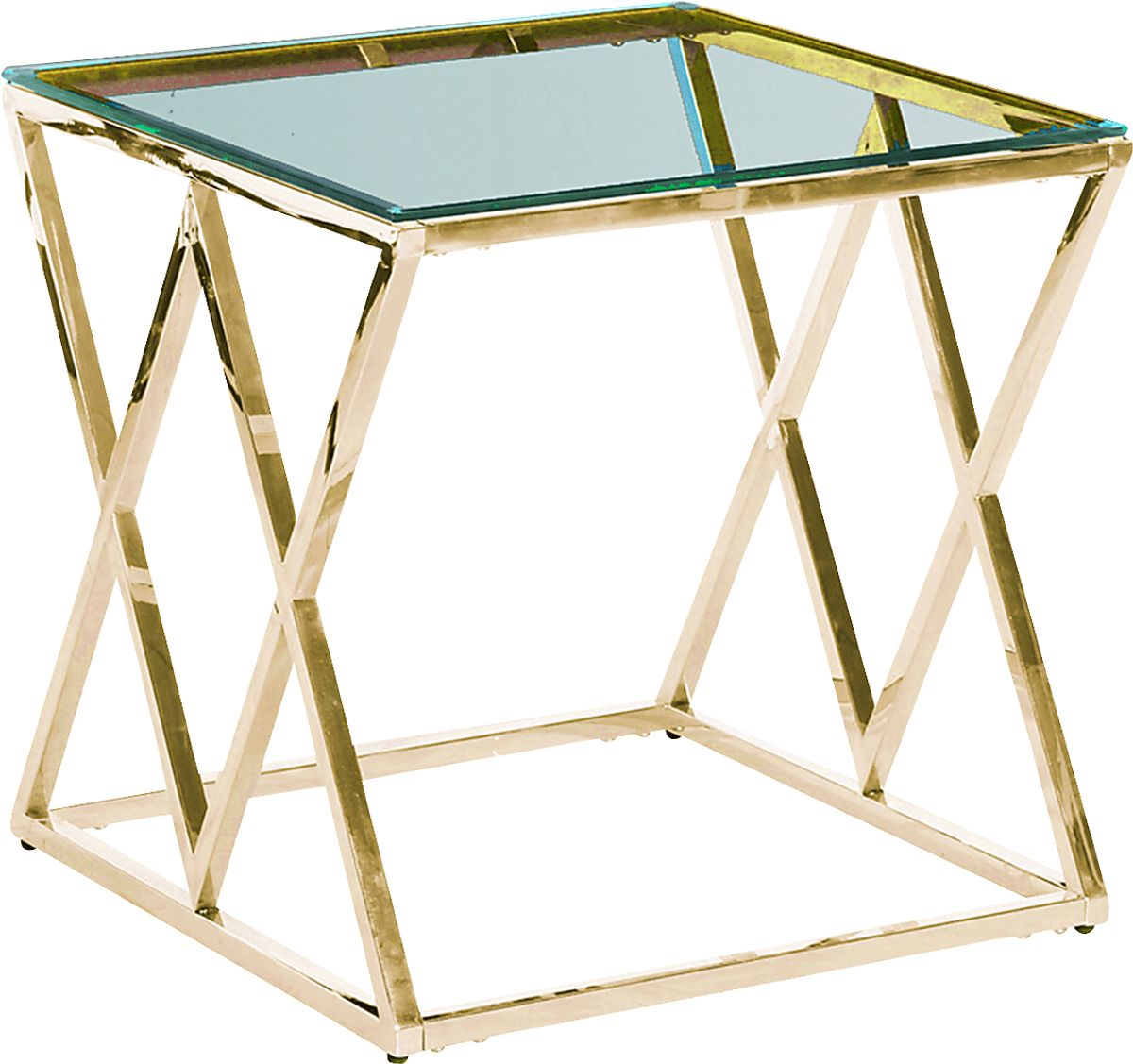 Florinda Gold Colors,Metal End Table | Rooms to Go