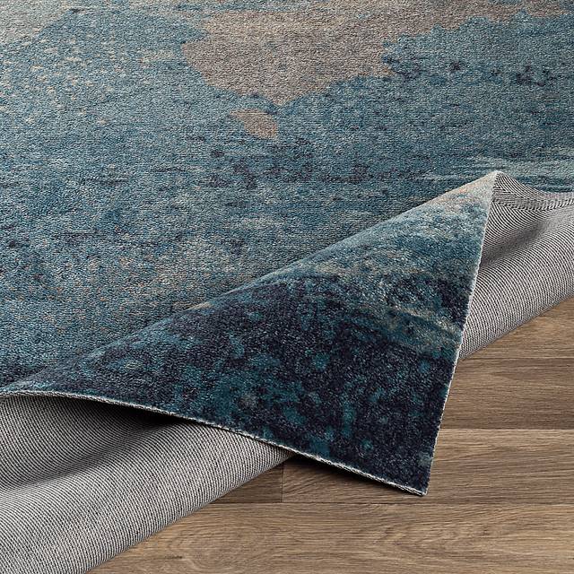 Florines Blue 6'7 x 9' Rug - Thumbnail - Image 4