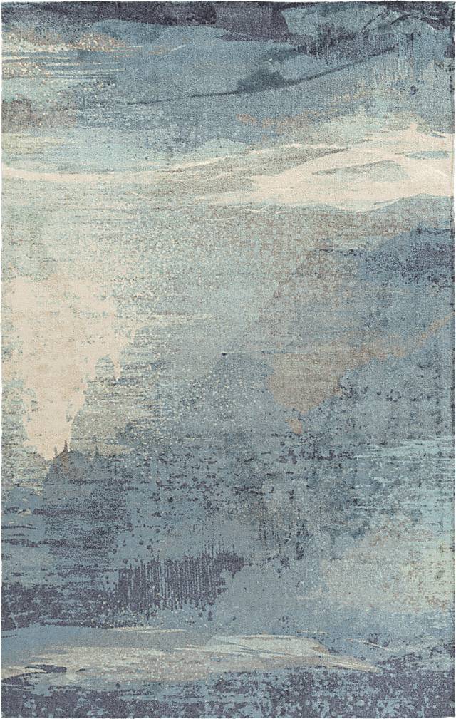 Florines Blue 6'7 x 9' Rug - Thumbnail - Image 1