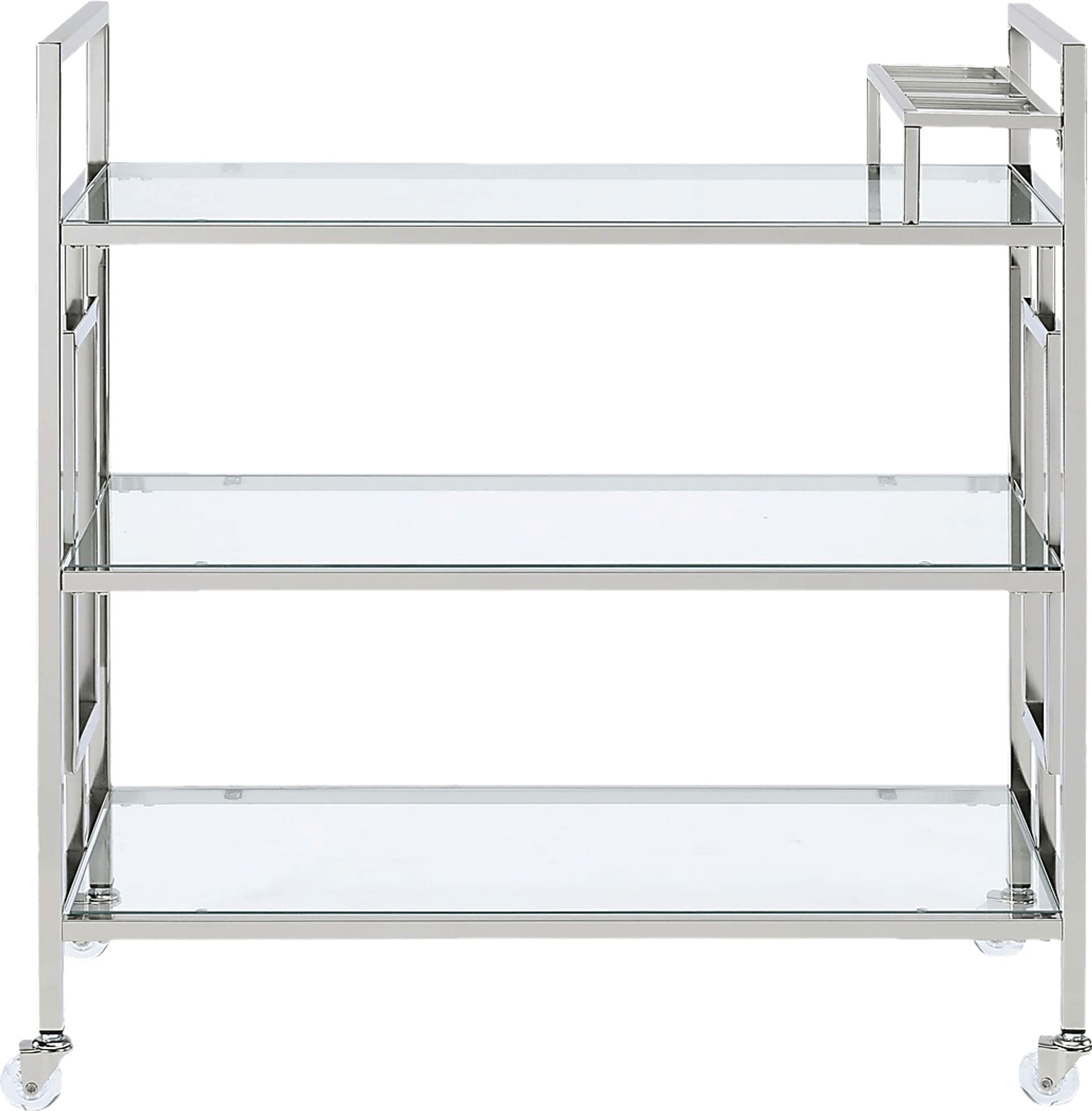 Flournoy Chrome Bar Cart - Image 2