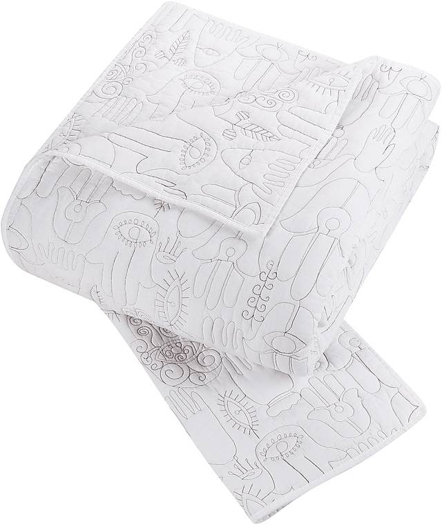 Flournoy White Full/Queen 3 Pc Quilt Set - Thumbnail - Image 3