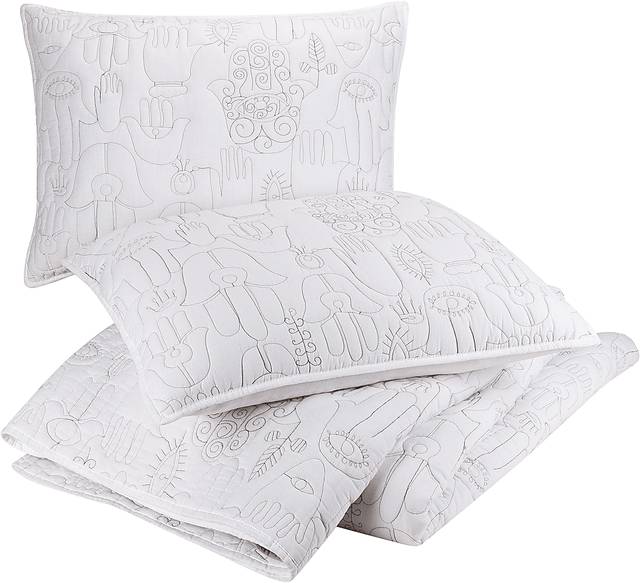 Flournoy White Full/Queen 3 Pc Quilt Set - Thumbnail - Image 4