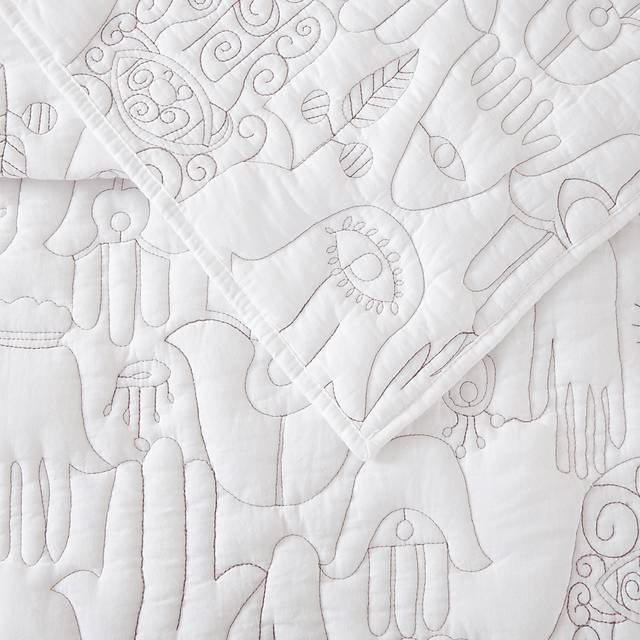 Flournoy White Full/Queen 3 Pc Quilt Set - Thumbnail - Image 8