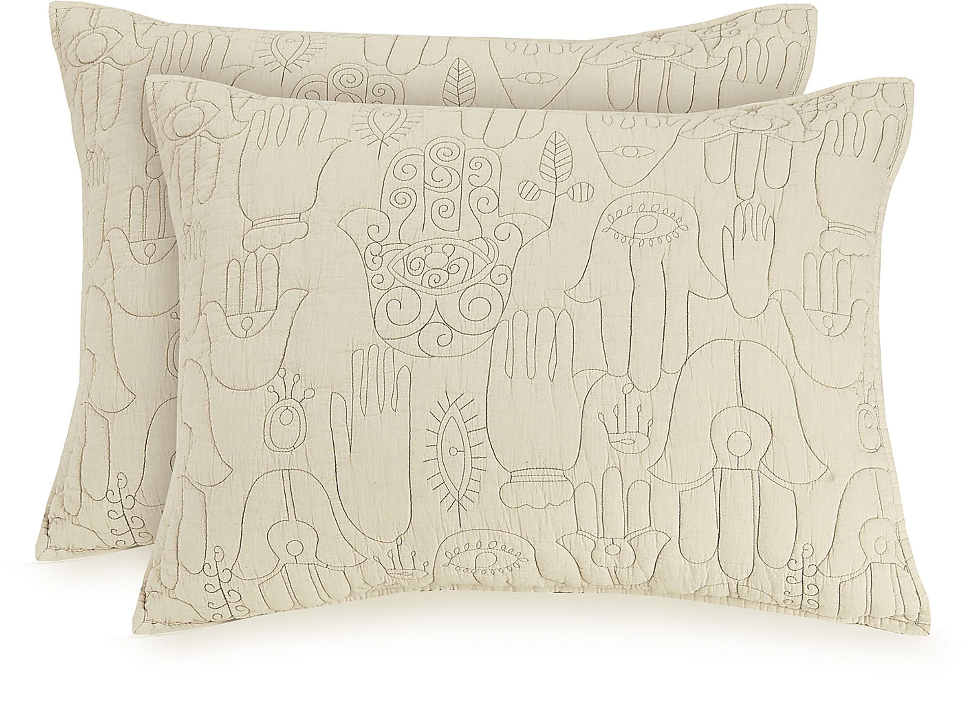 Flournoy Natural Full/Queen 3 Pc Quilt Set - Image 5