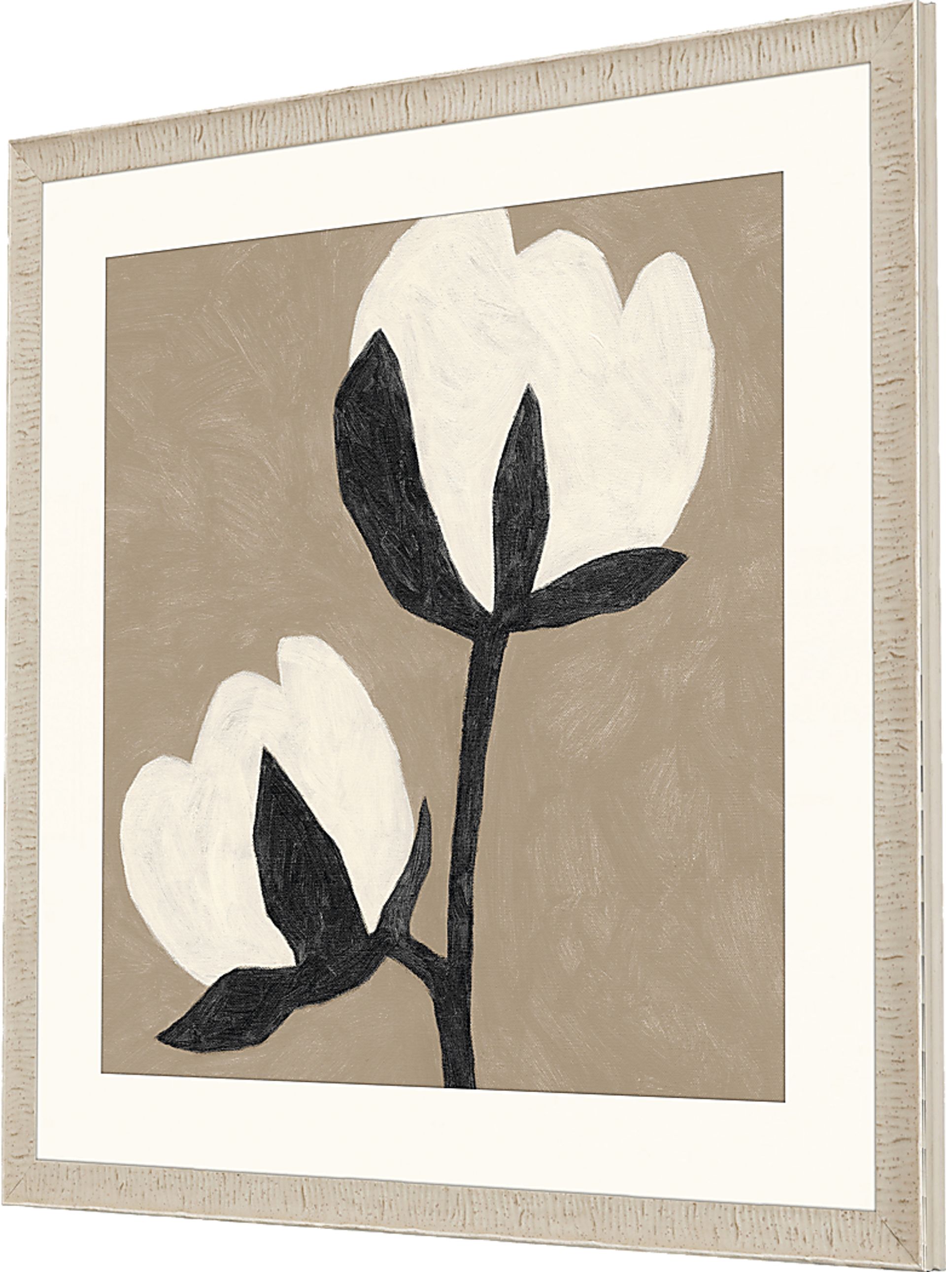Flower Duet White Framed Artwork - Image 3