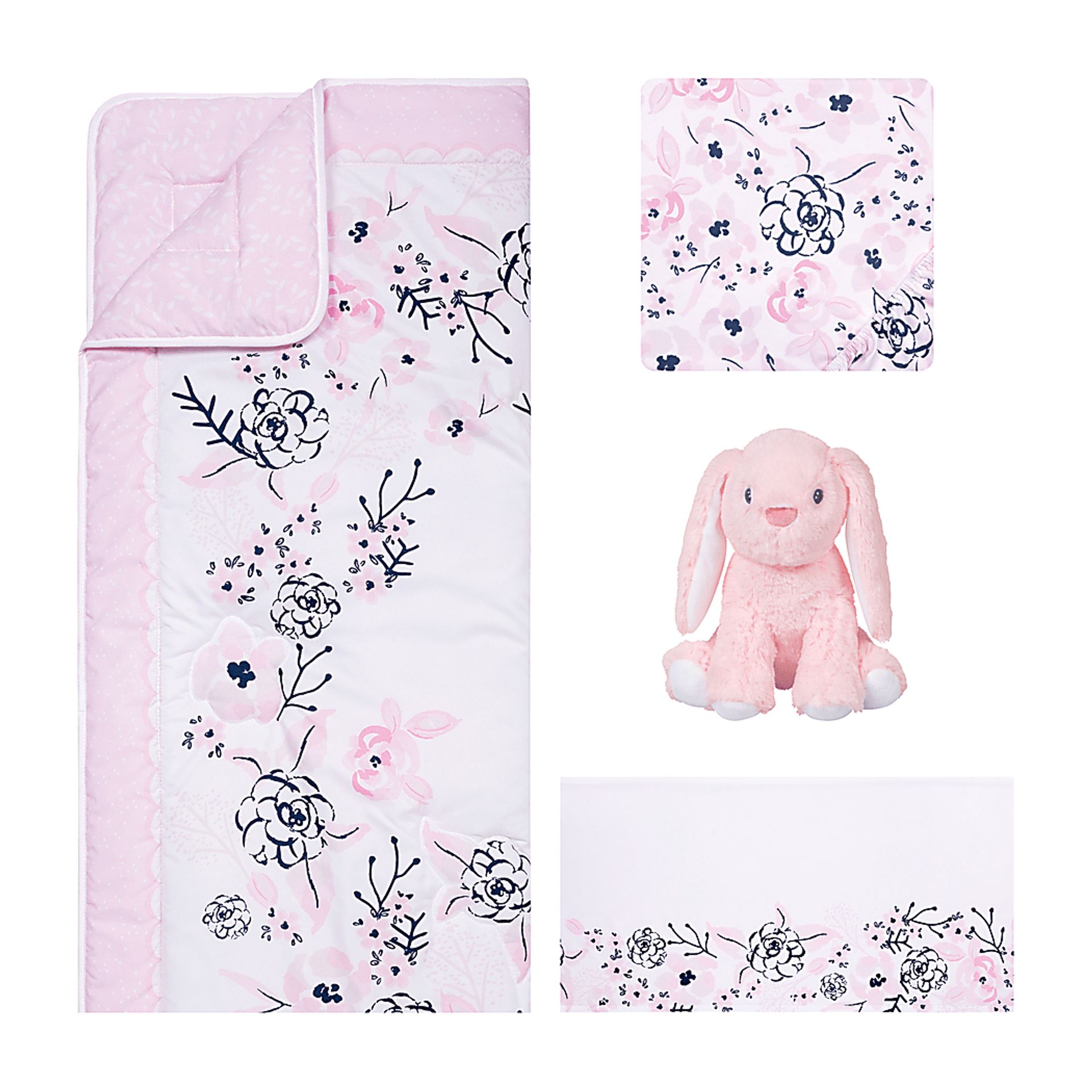 Flower Fantasy White 4 Pc Baby Bedding Set - Image 2