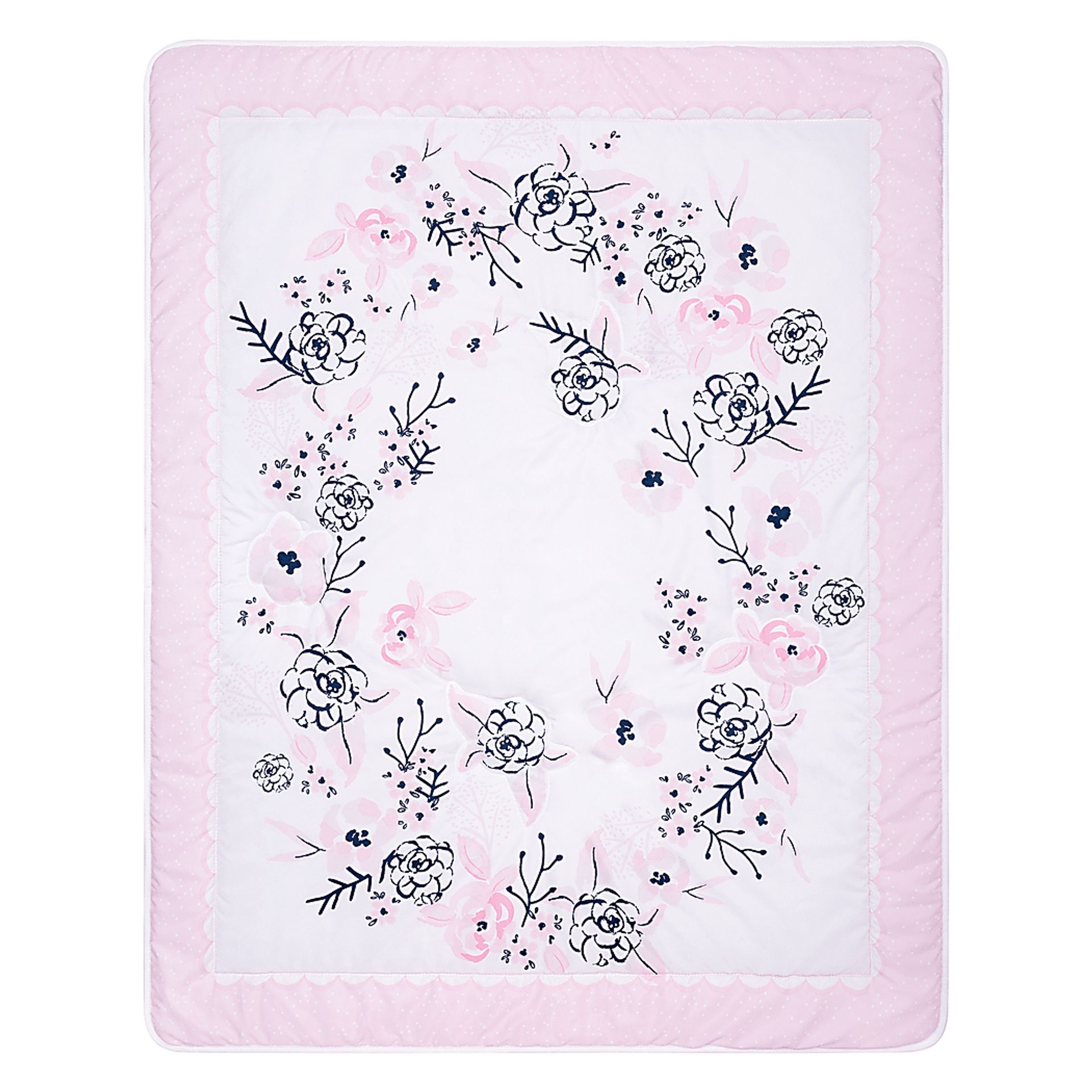 Flower Fantasy White 4 Pc Baby Bedding Set - Image 5