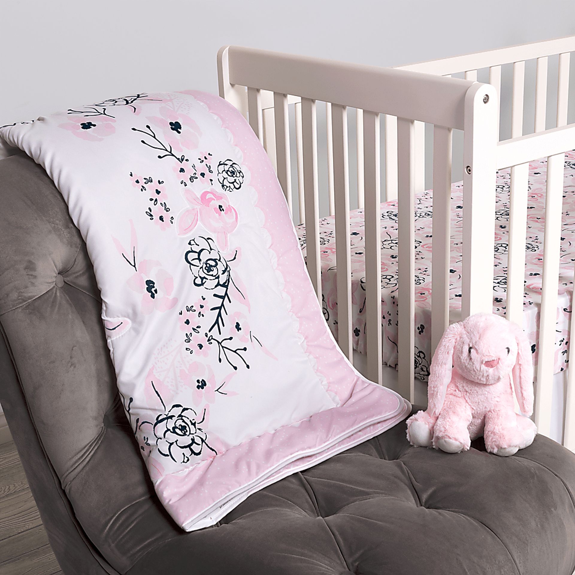 Flower Fantasy White 4 Pc Baby Bedding Set - Image 8