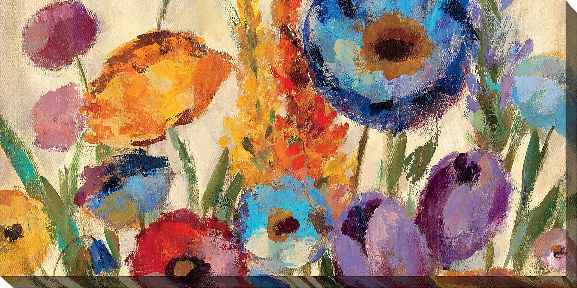 Flower Field Orange Indoor/Outdoor Wall Art - Image 1