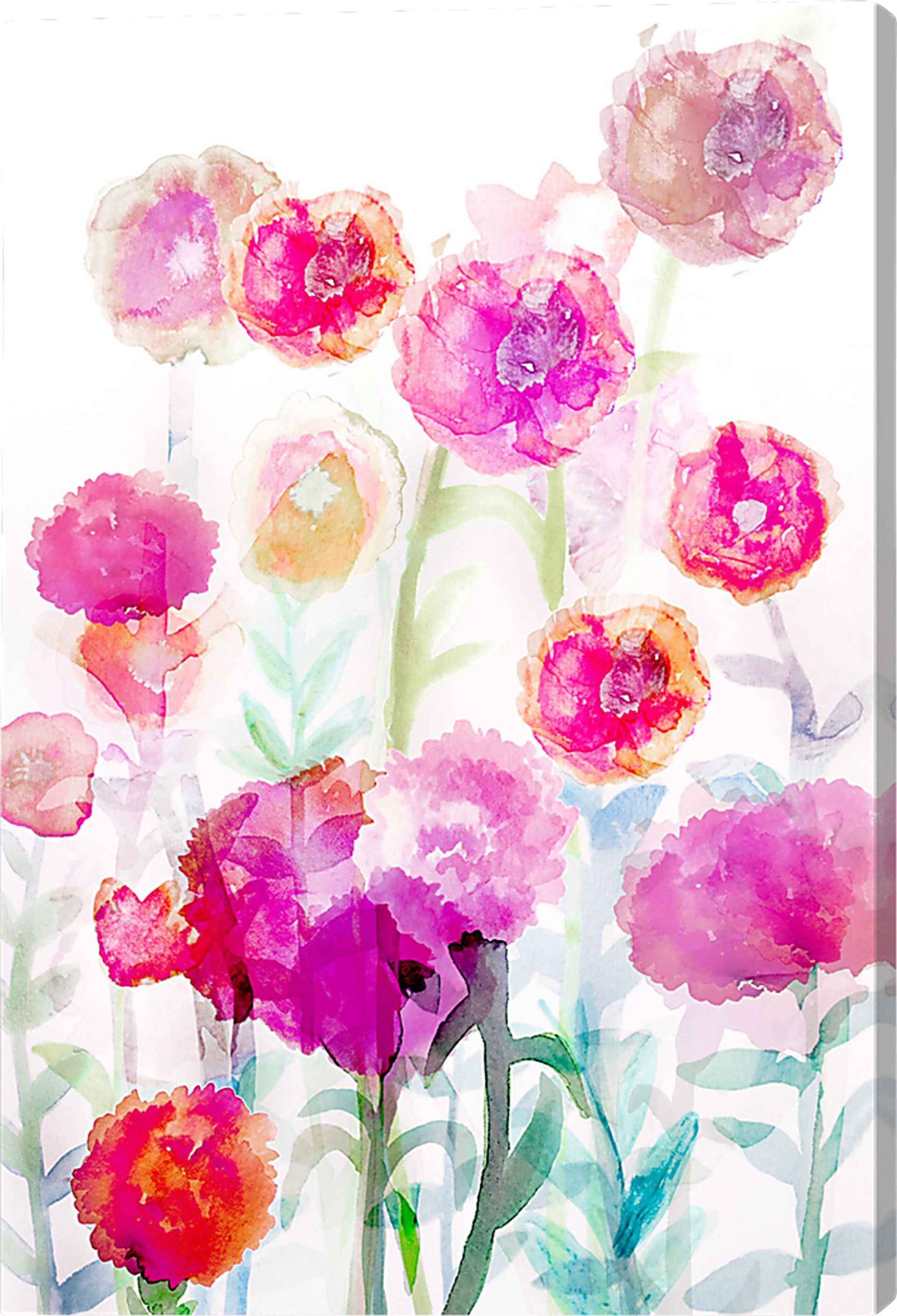 Flowers In Bloom Pink Artwork - Image 1