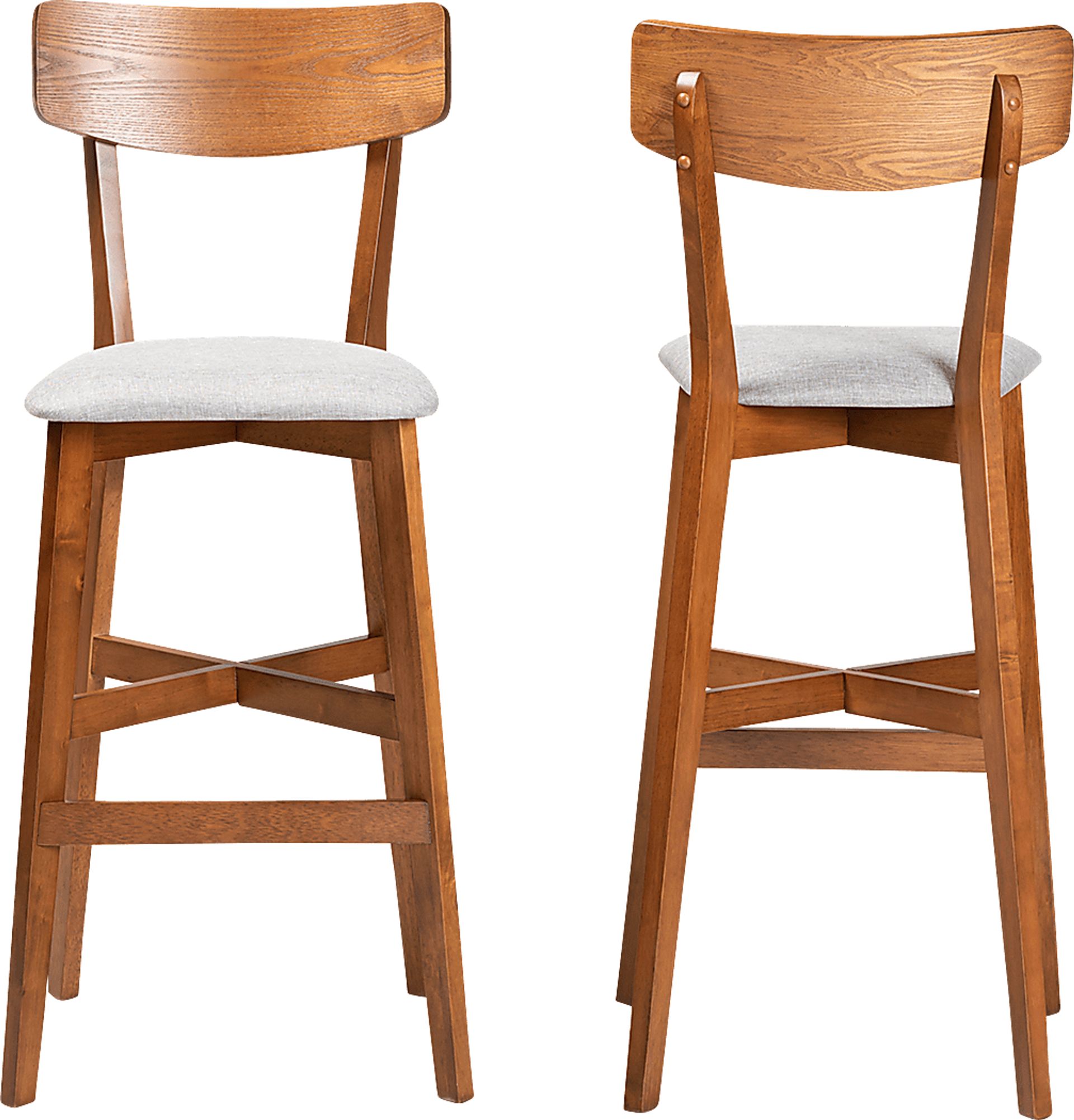 Flowertown Gray Bar Stool, Set of 2 - Image 2