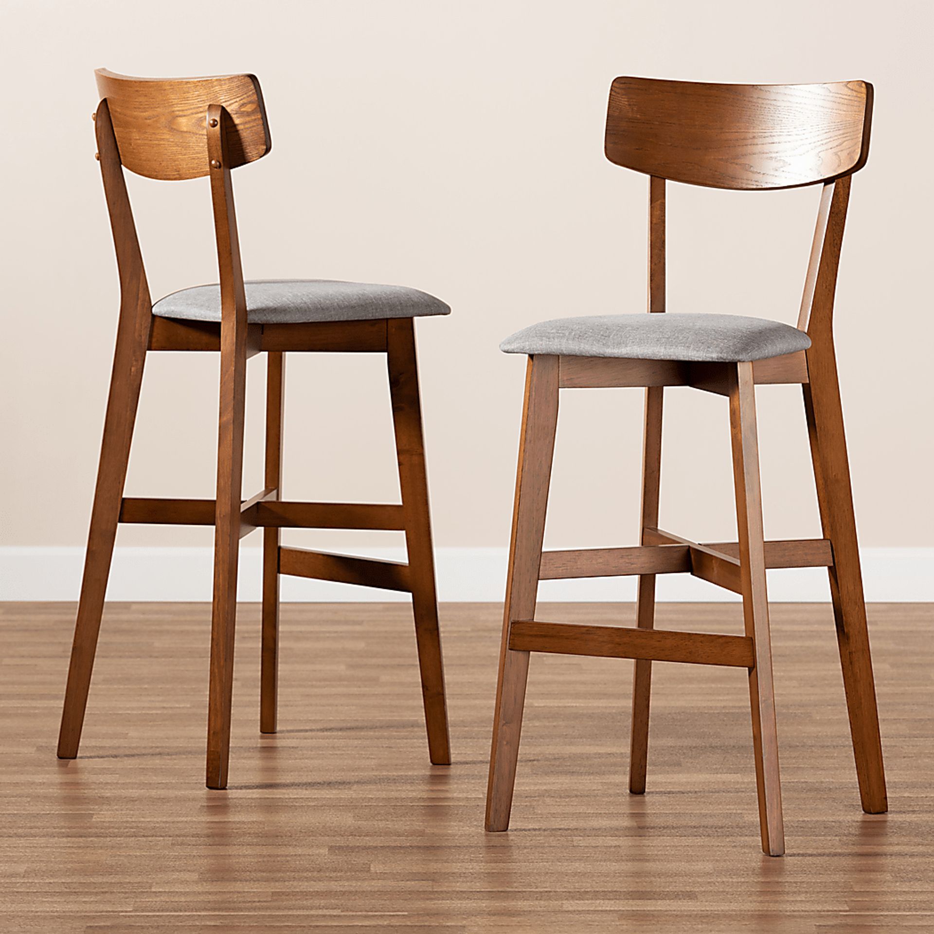 Flowertown Gray Bar Stool, Set of 2 - Image 7