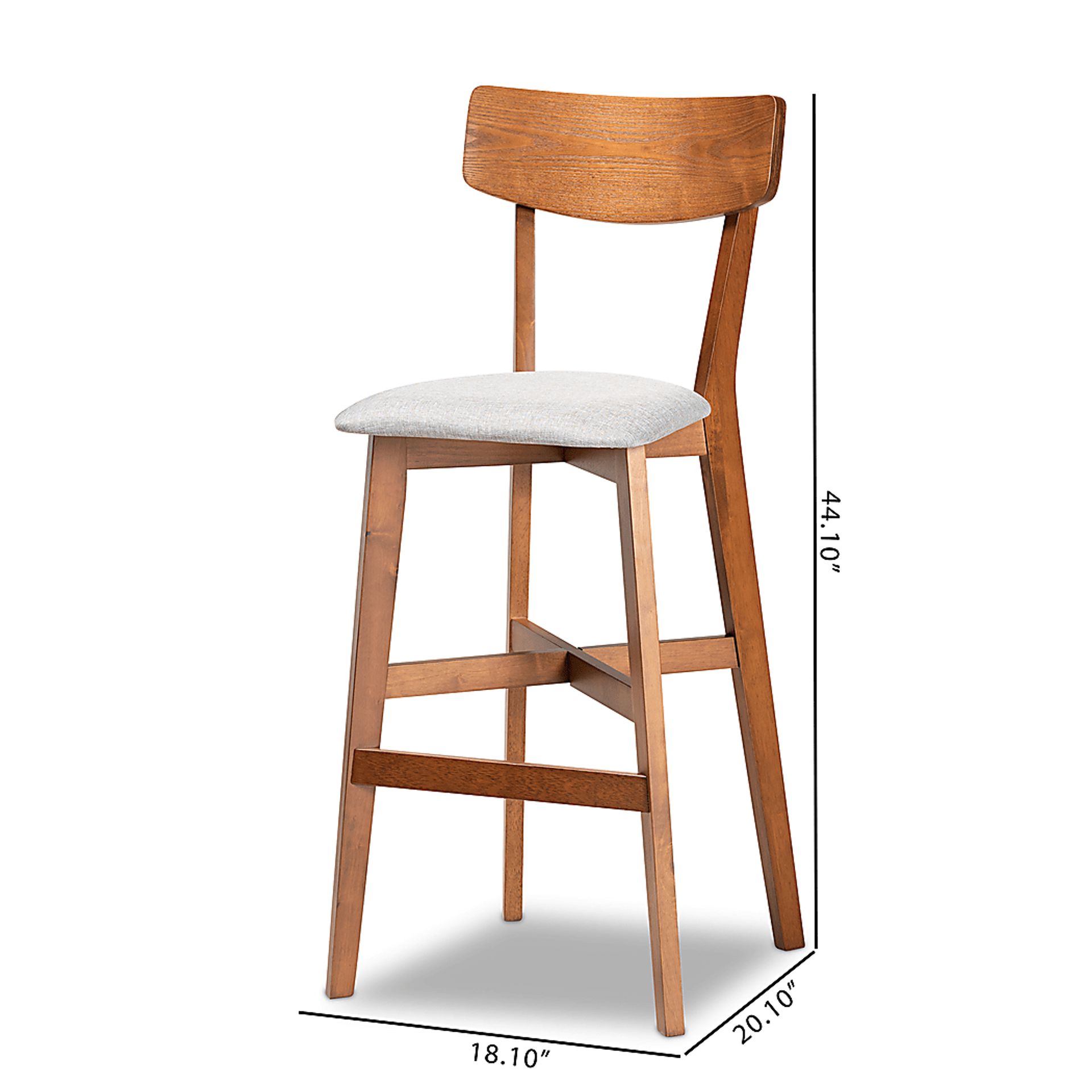 Flowertown Gray Bar Stool, Set of 2 - Image 8