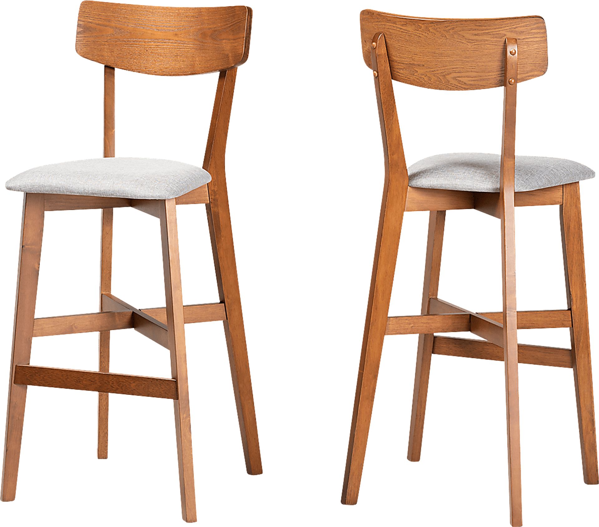 Flowertown Gray Bar Stool, Set of 2 - Image 1