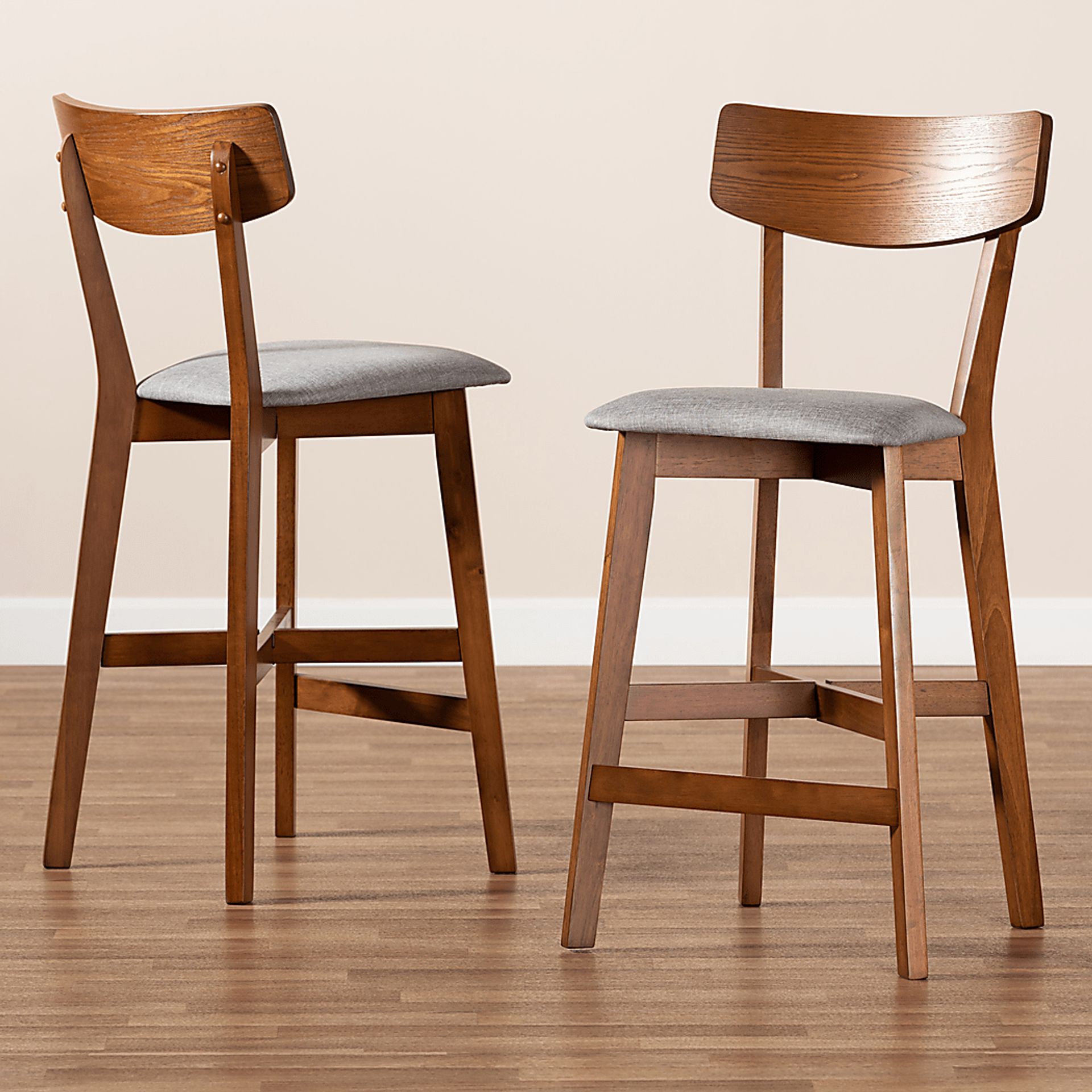 Flowertown Gray Counter Height Stool, Set of 2 - Image 7