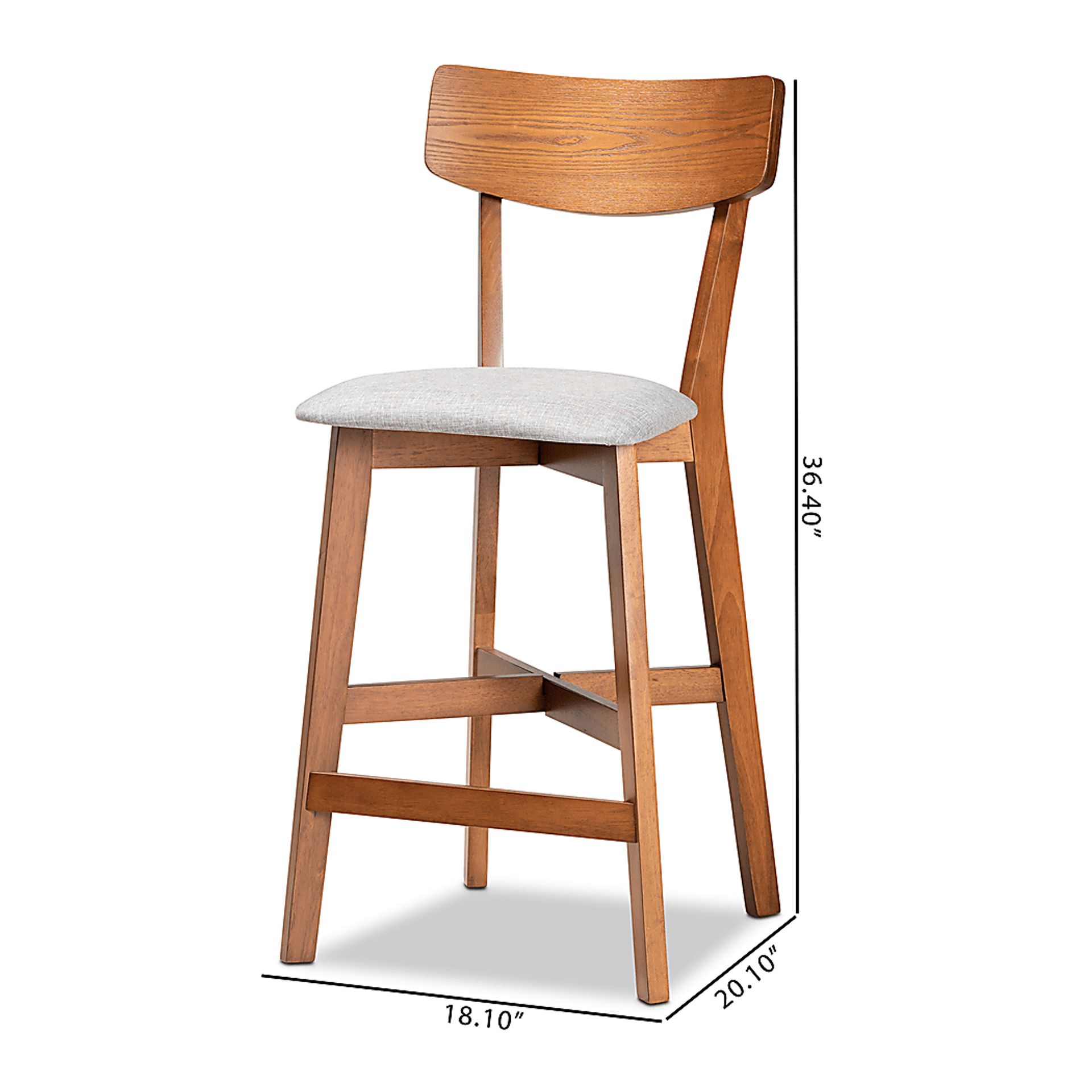 Flowertown Gray Counter Height Stool, Set of 2 - Image 8