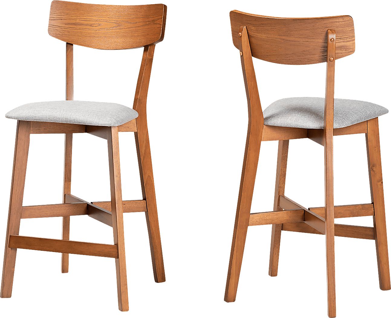 Flowertown Gray Counter Height Stool, Set of 2