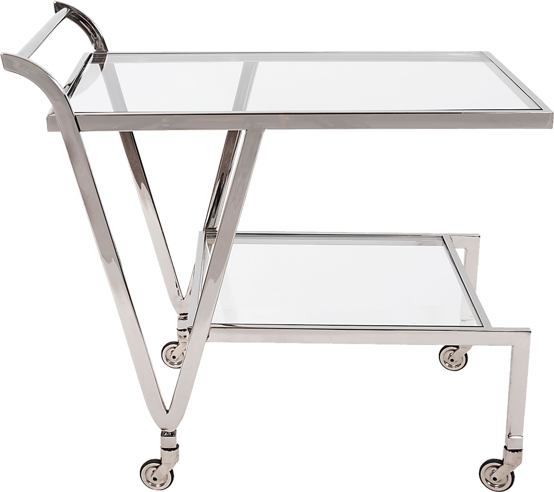Flowertuft Gray Bar Cart - Image 1