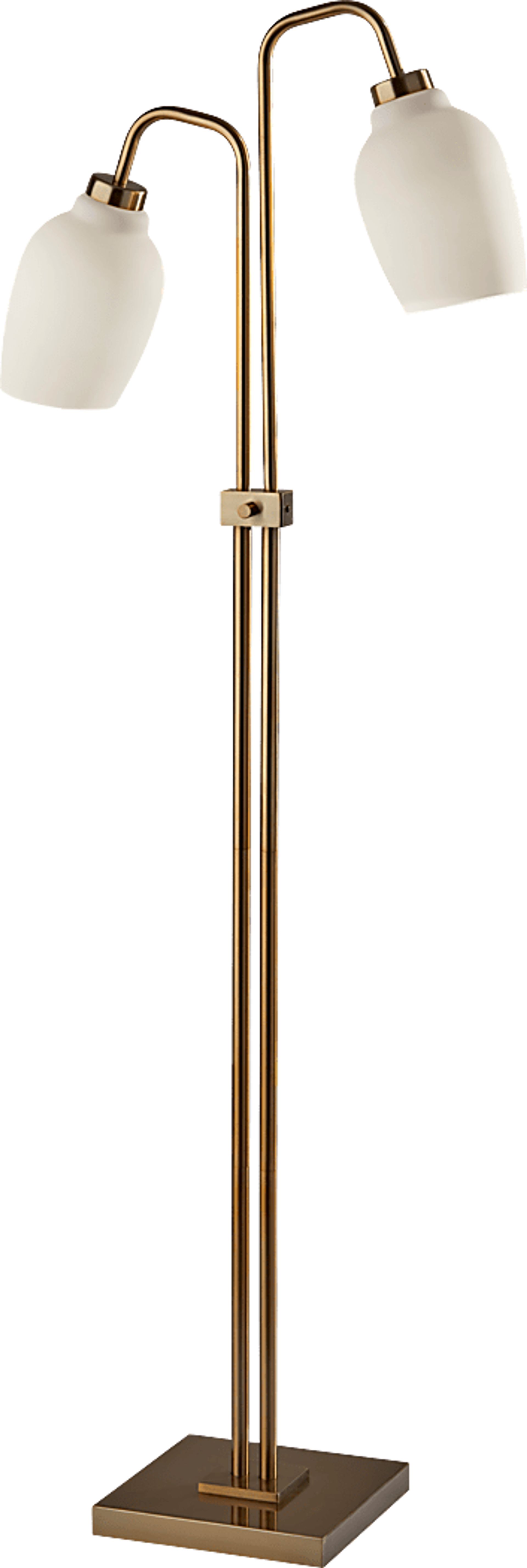 Floyd Circle White Floor Lamp - Image 1