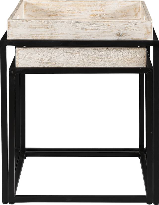 Floynell White Nesting Tables, Set of 2 - Thumbnail - Image 2