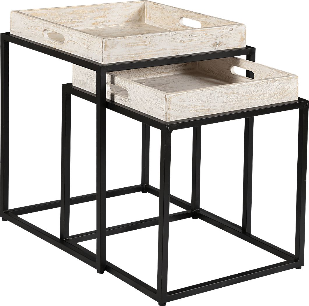 Floynell White Nesting Tables, Set of 2 Rooms To Go