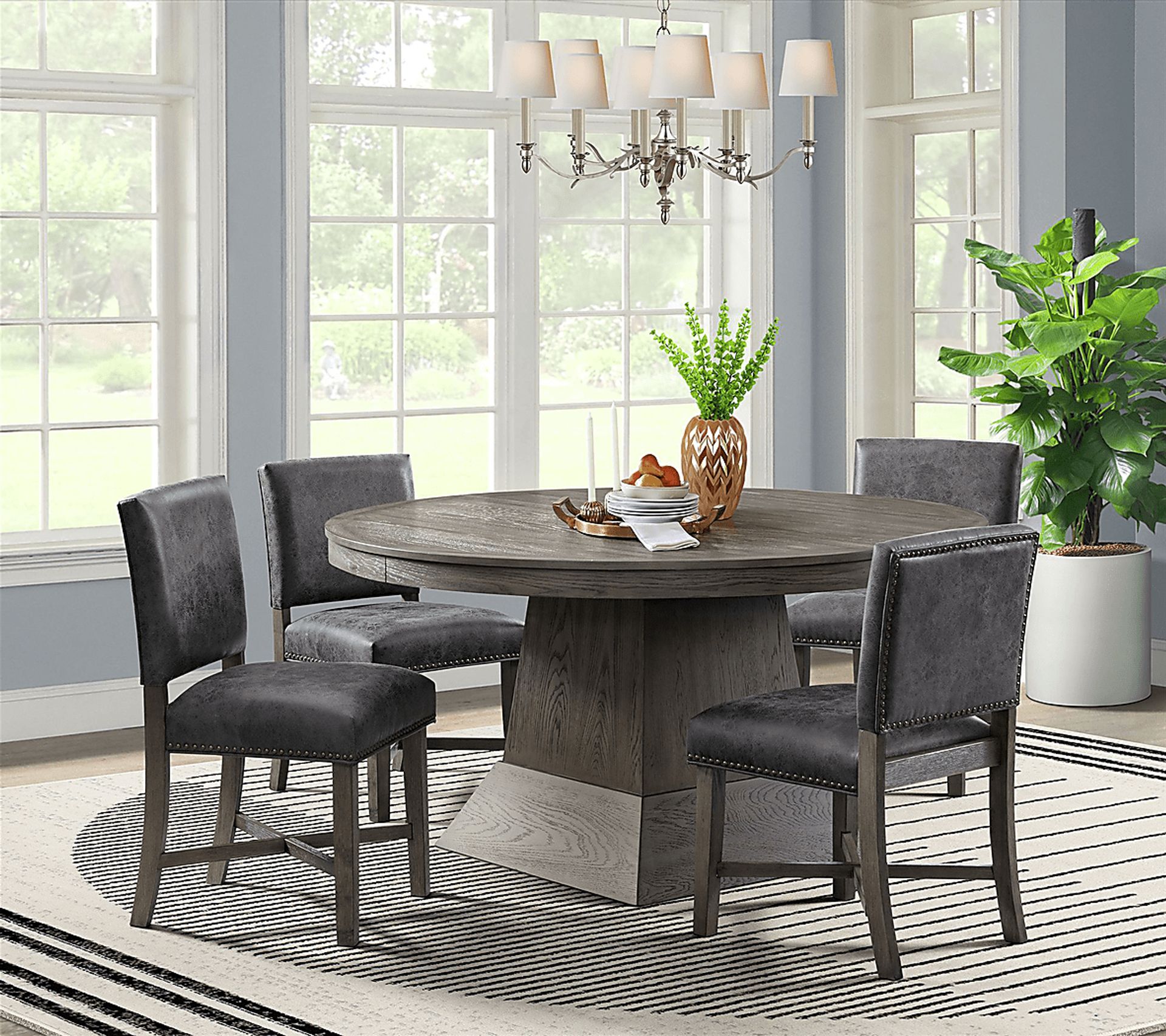 Flucords Gray Side Chair, Set of 2 - Image 2