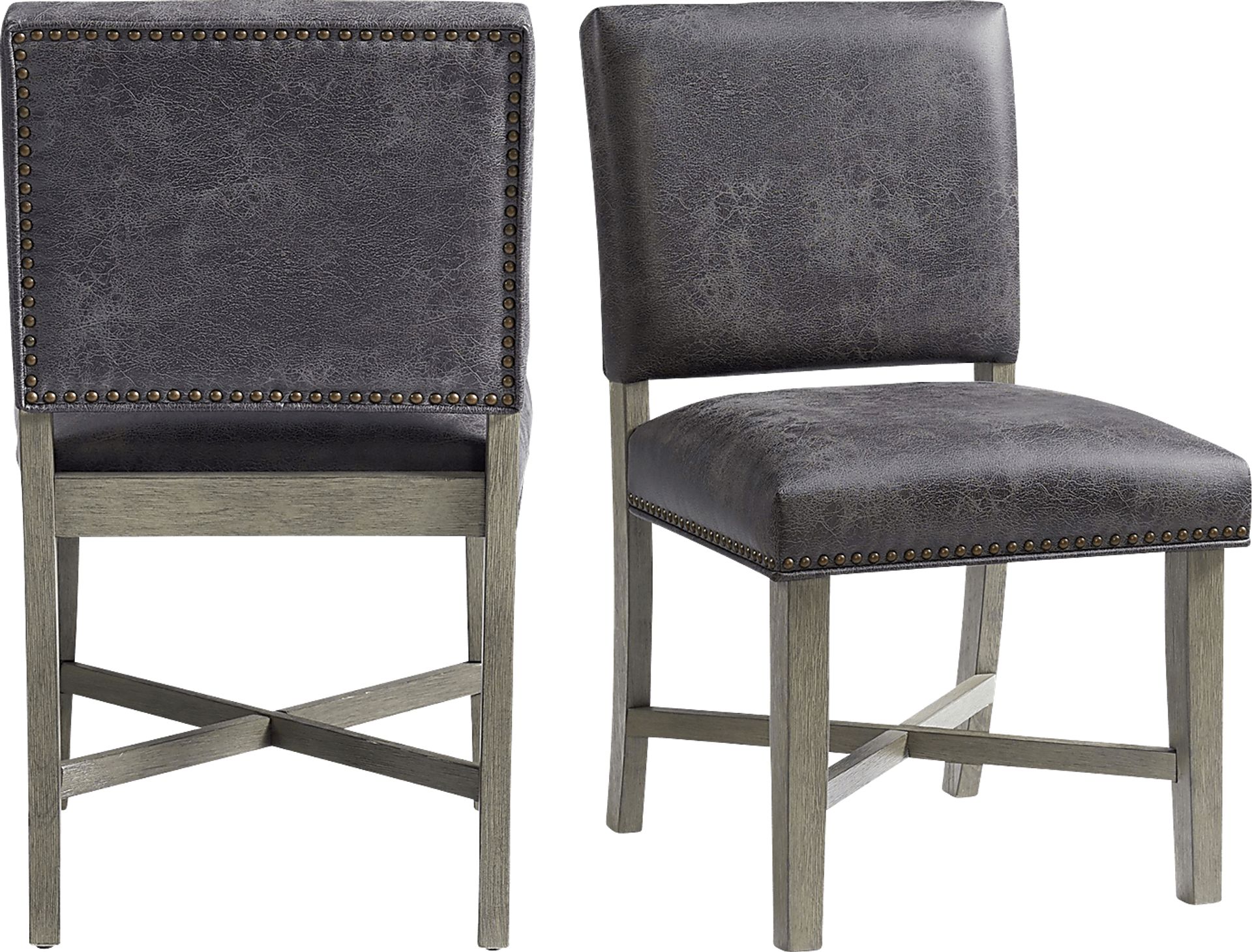 Flucords Gray Side Chair, Set of 2 - Image 1