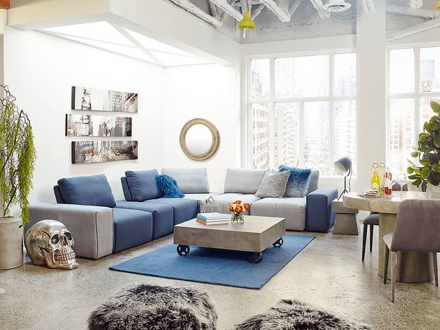 Fluffy Square Black Pouf - Thumbnail - Image 3