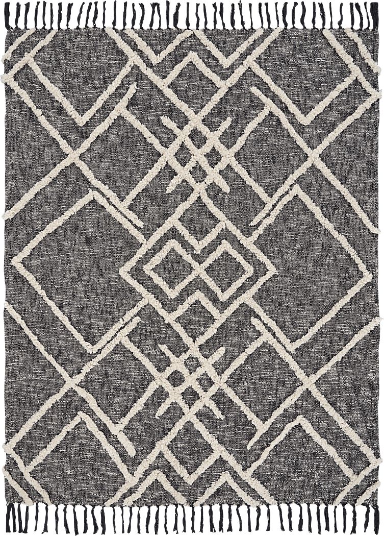 Fluxarts Black Throw Blanket