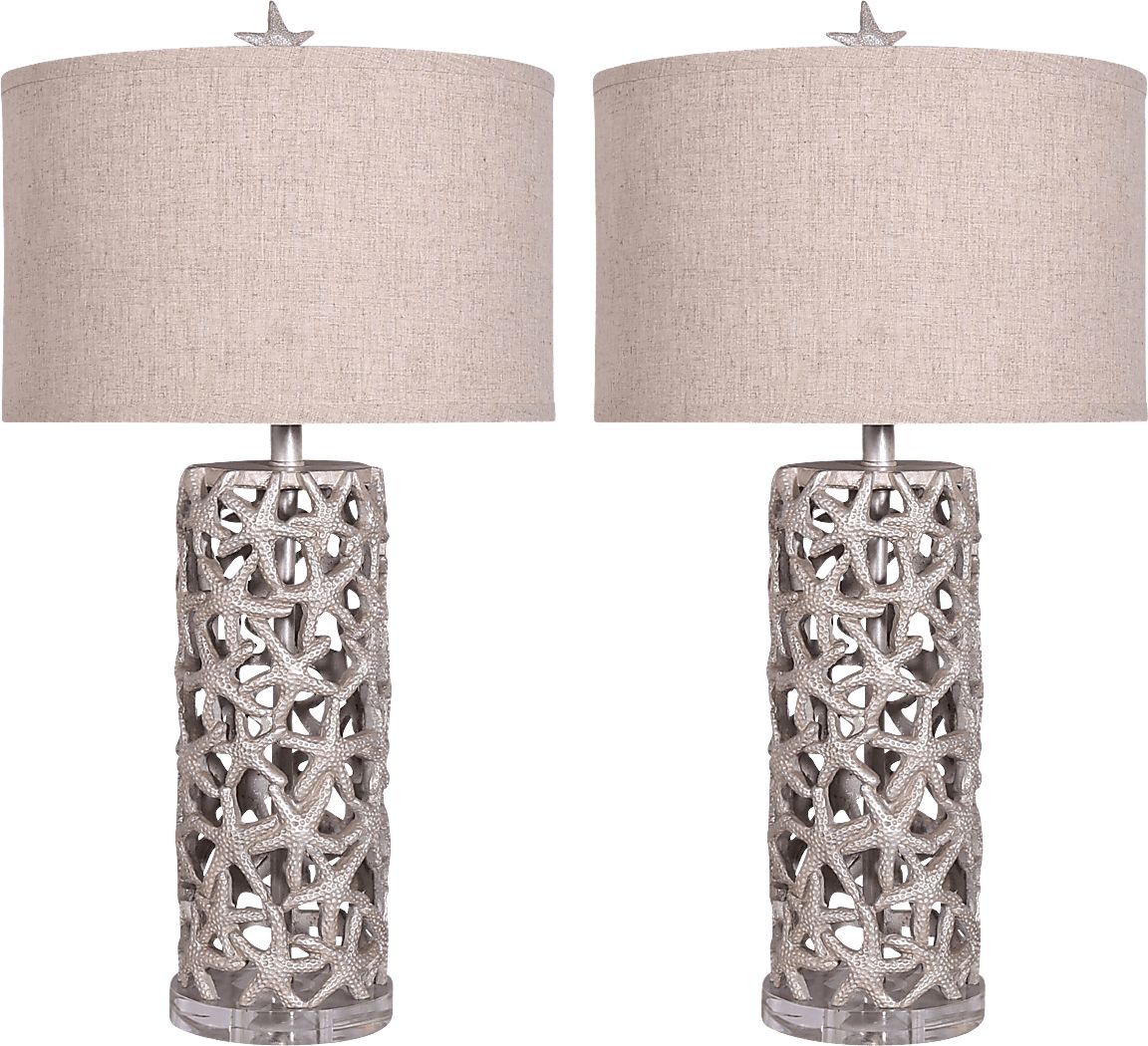Flyatt Island Beige Table Lamps, Set of 2