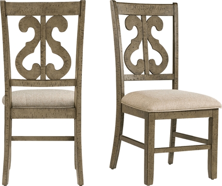 Foalgarth Taupe Side Chair Set