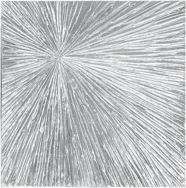Foamore Silver Resin Dimensional Palm Box Artwork