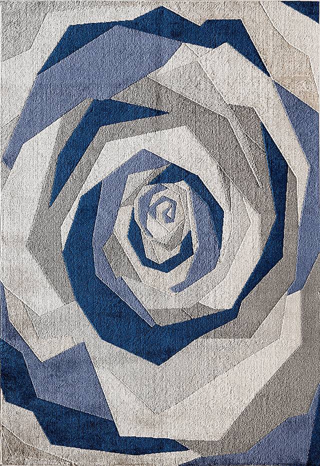 Fodali White/Blue 8' x 10' Rug - Thumbnail - Image 1