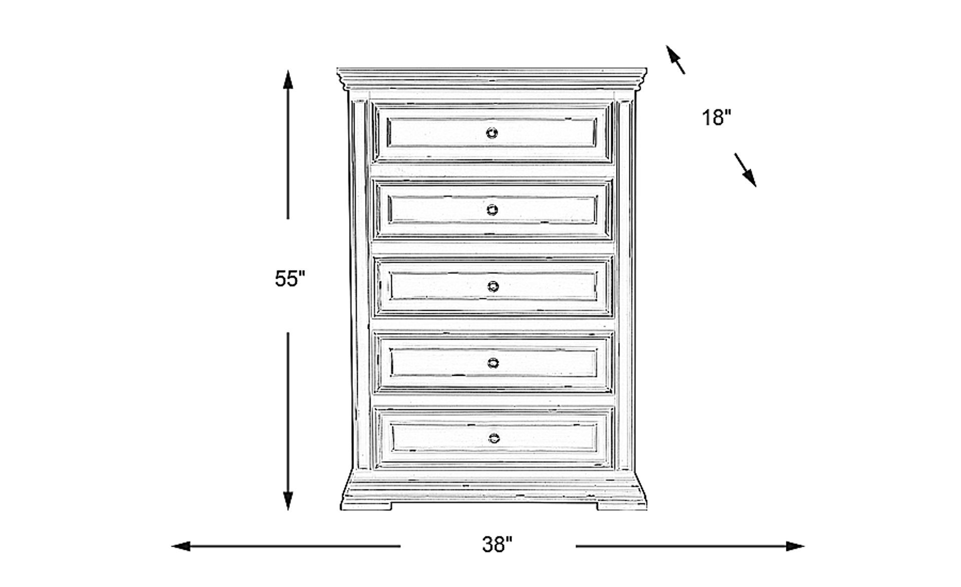 Dimension Image. Please refer to the Dimension Tab on this page for dimension details.