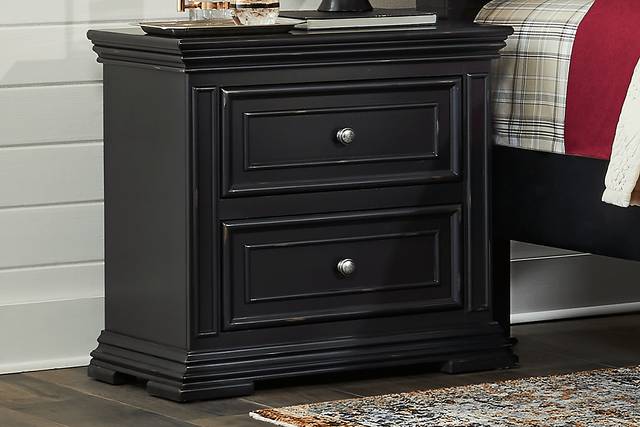 Folkston Bay Black Nightstand - Thumbnail - Image 4