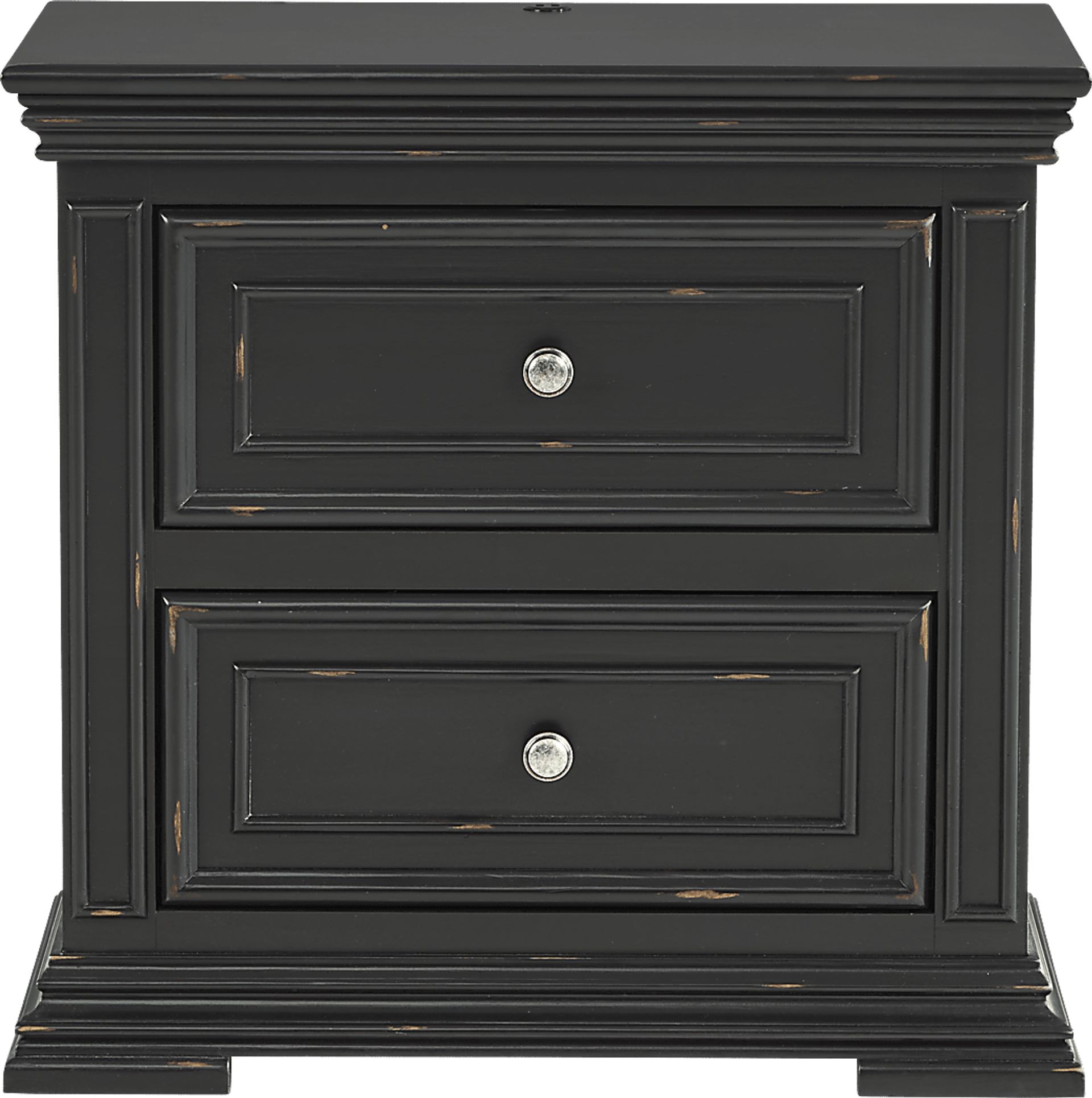 Folkston Bay Black Nightstand - Image 1