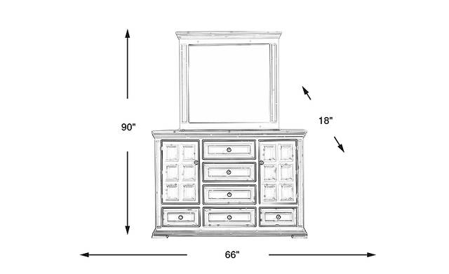 Dimension Image. Please refer to the Dimension Tab on this page for dimension details.