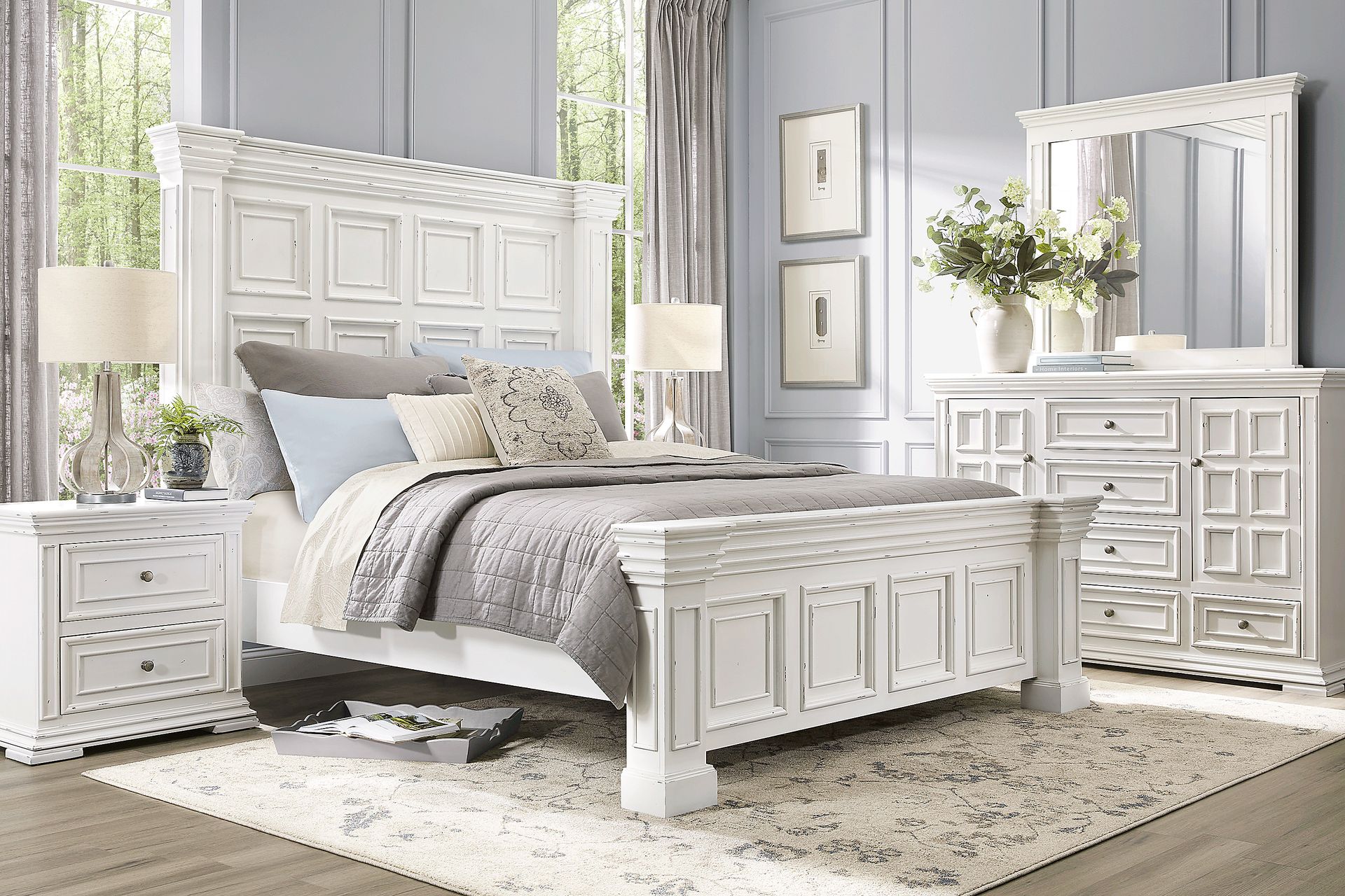 Folkston Bay White 5 Pc Queen Bedroom - Image 1