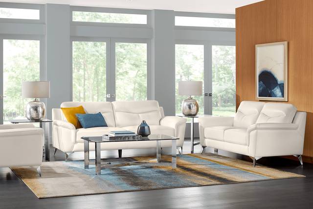 Folsom Street White 7 Pc Living Room - Thumbnail - Image 1
