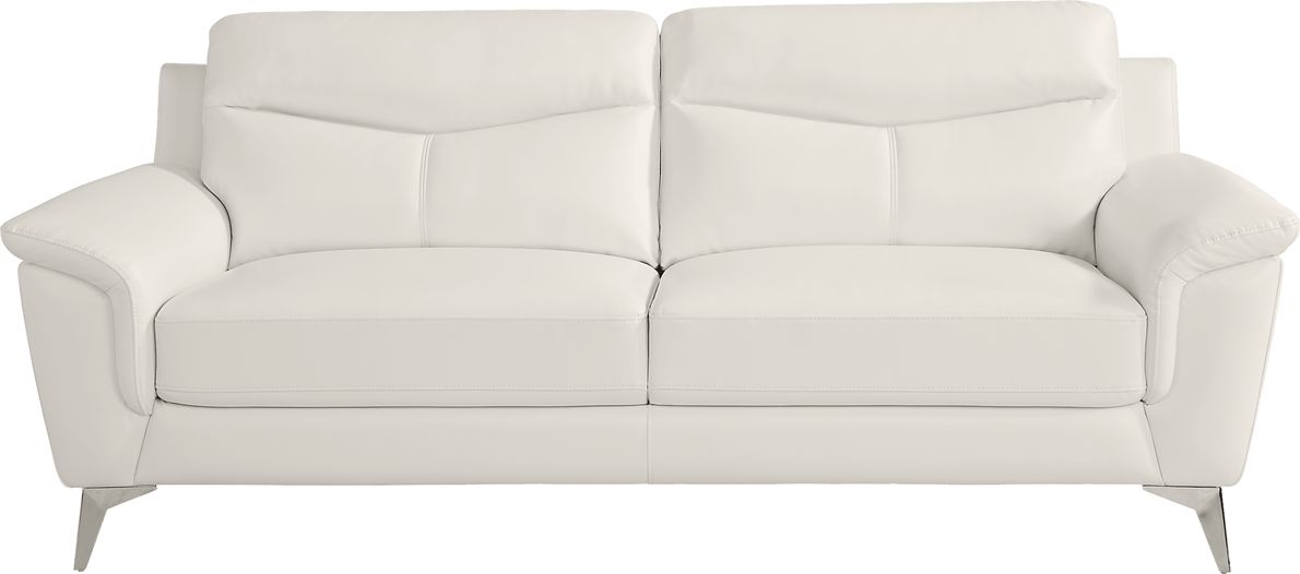 Folsom Street White Polyurethane Fabric Sofa Rooms To Go