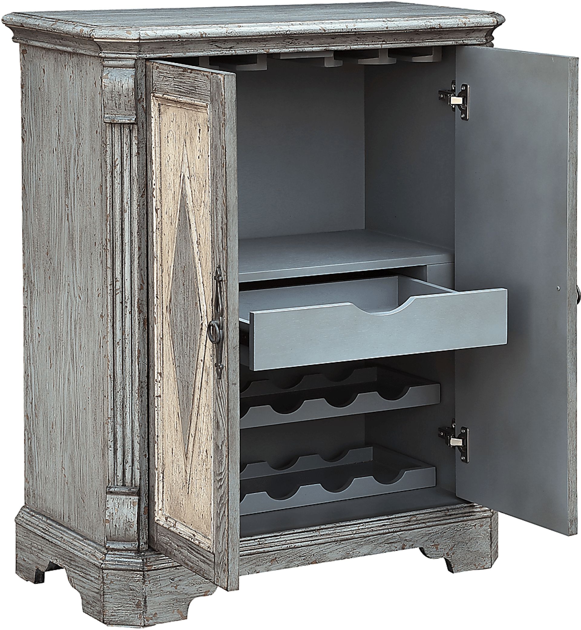 Fonella Gray Wine Cabinet - Image 4