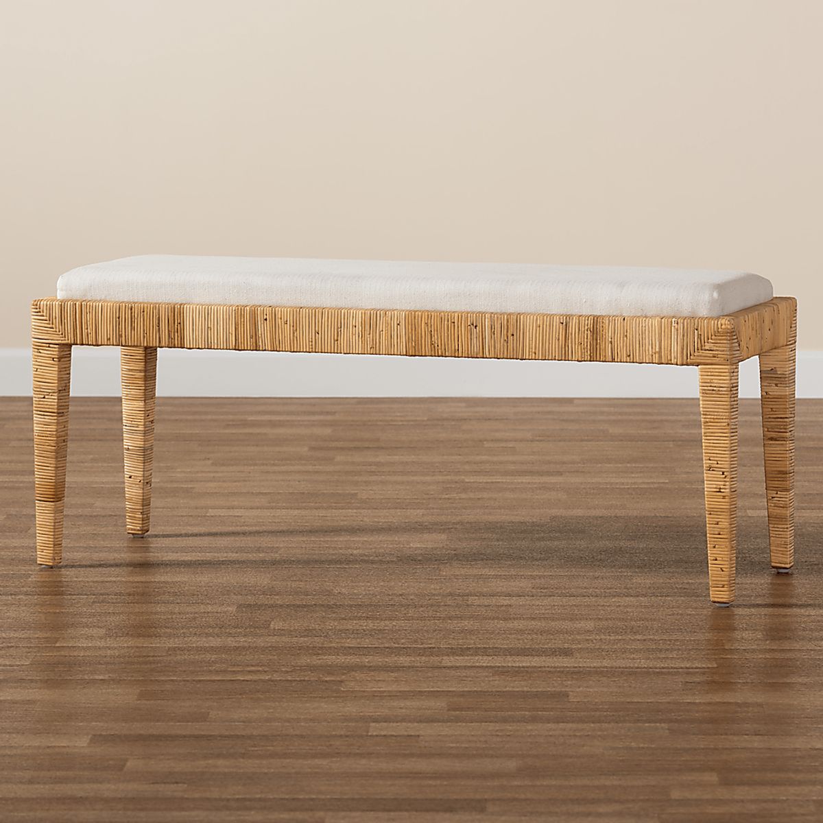 Fonnesbeck Brown Cotton,Polyester Fabric Long Bench | Rooms to Go